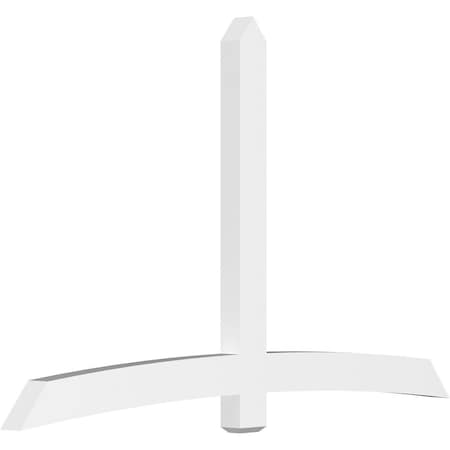 Ekena Millwork Bellingham Architectural Grade PVC Gable Bracket, 96"W x 60"H x 4"D x 6"F, 15/12 Pitch GBP096X60X0406BEL00